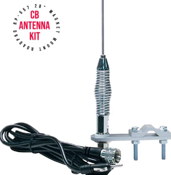 Tram 300 Magnet-Mount CB Antenna Kit – 40.75" Whip, 4" Magnet, 17ft Coax Cable, For Roof Or Trunk Mount
